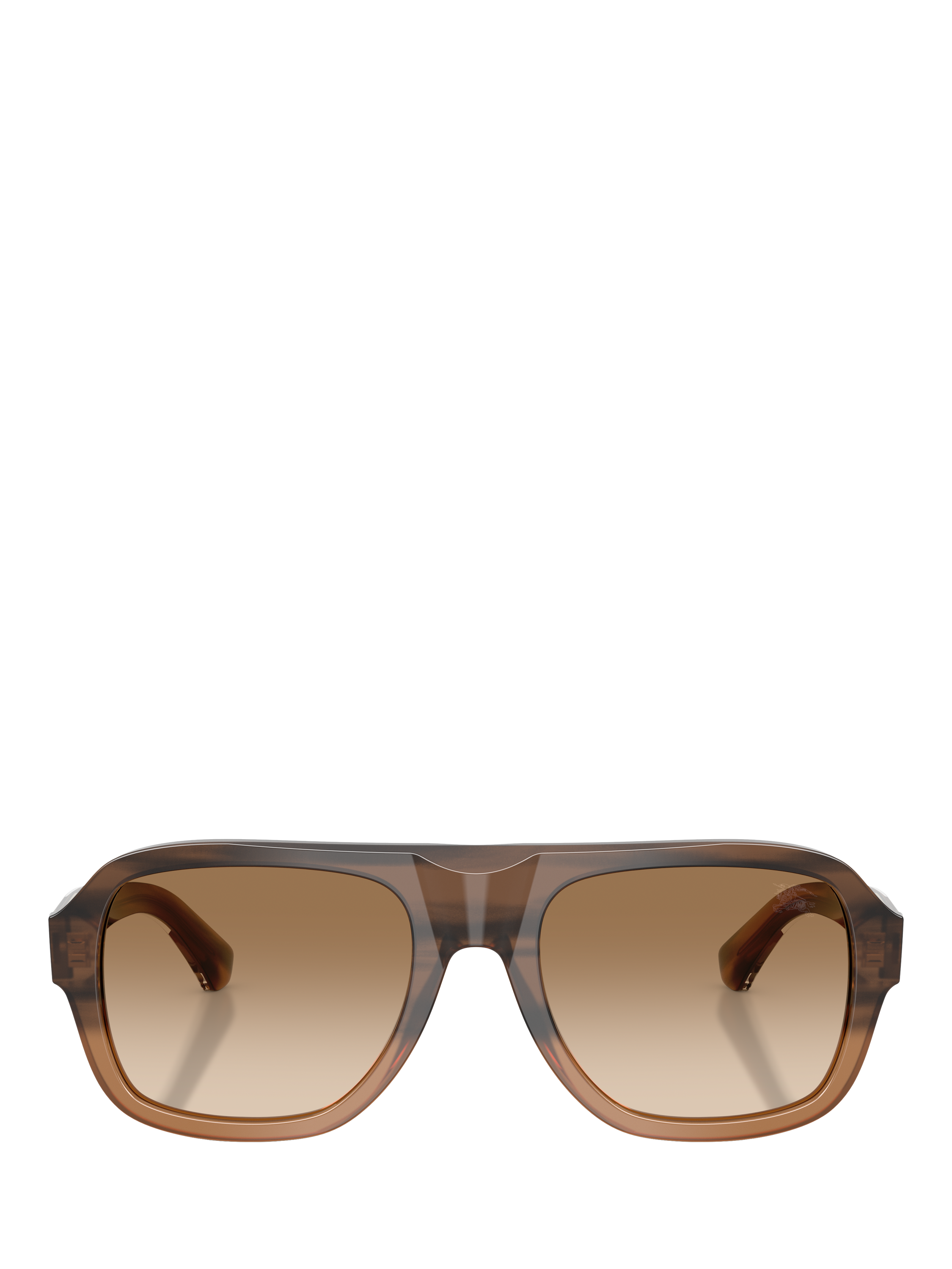 Product image 2 of 5, which shows Burberry BE4478 Men's Aviator Sunglasses, Striped Beige Gradient/Brown Gradient