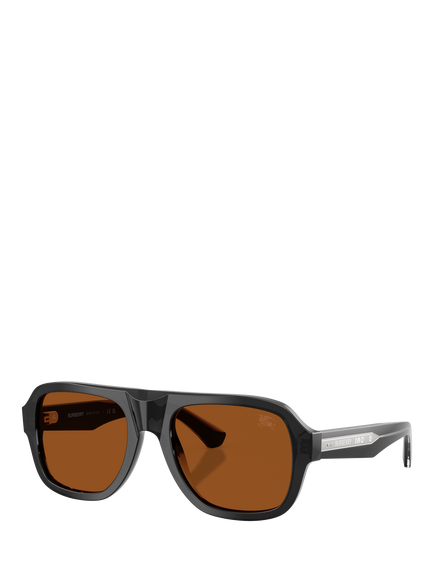 Burberry BE4478 Men's Aviator Sunglasses, Grey/Brown, Grey/Brown