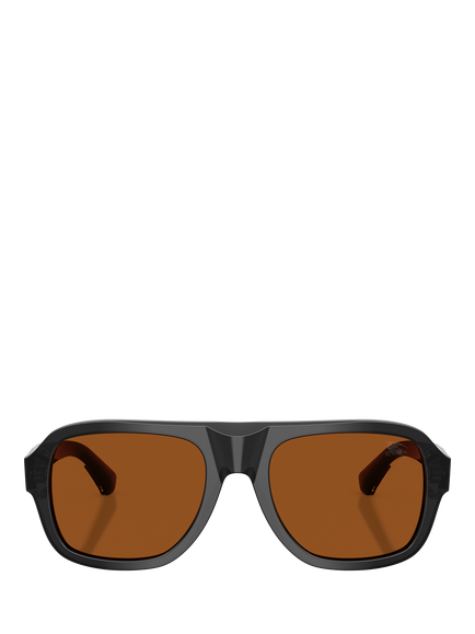 Burberry BE4478 Men's Aviator Sunglasses, Grey/Brown - view 2, Grey/Brown