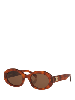 Celine Triomphe CL40194U Women's Sunglasses, Tortoise/Brown