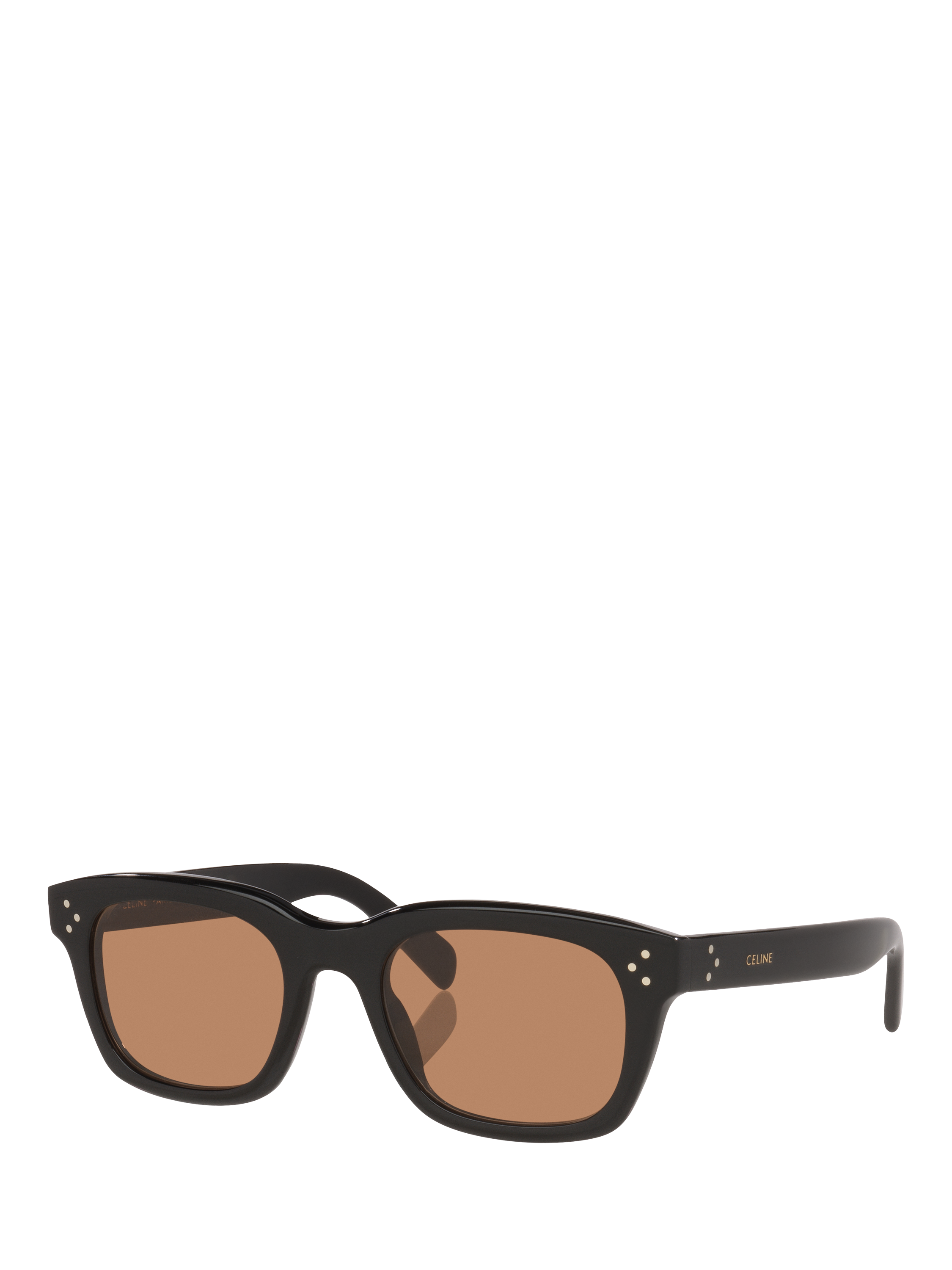 Product image 1 of 5, which shows Celine CL000521 Women's D-Frame Sunglasses, Black/Brown