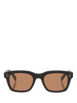 Celine CL000521 Women's D-Frame Sunglasses, Black/Brown - view 2, Black/Brown