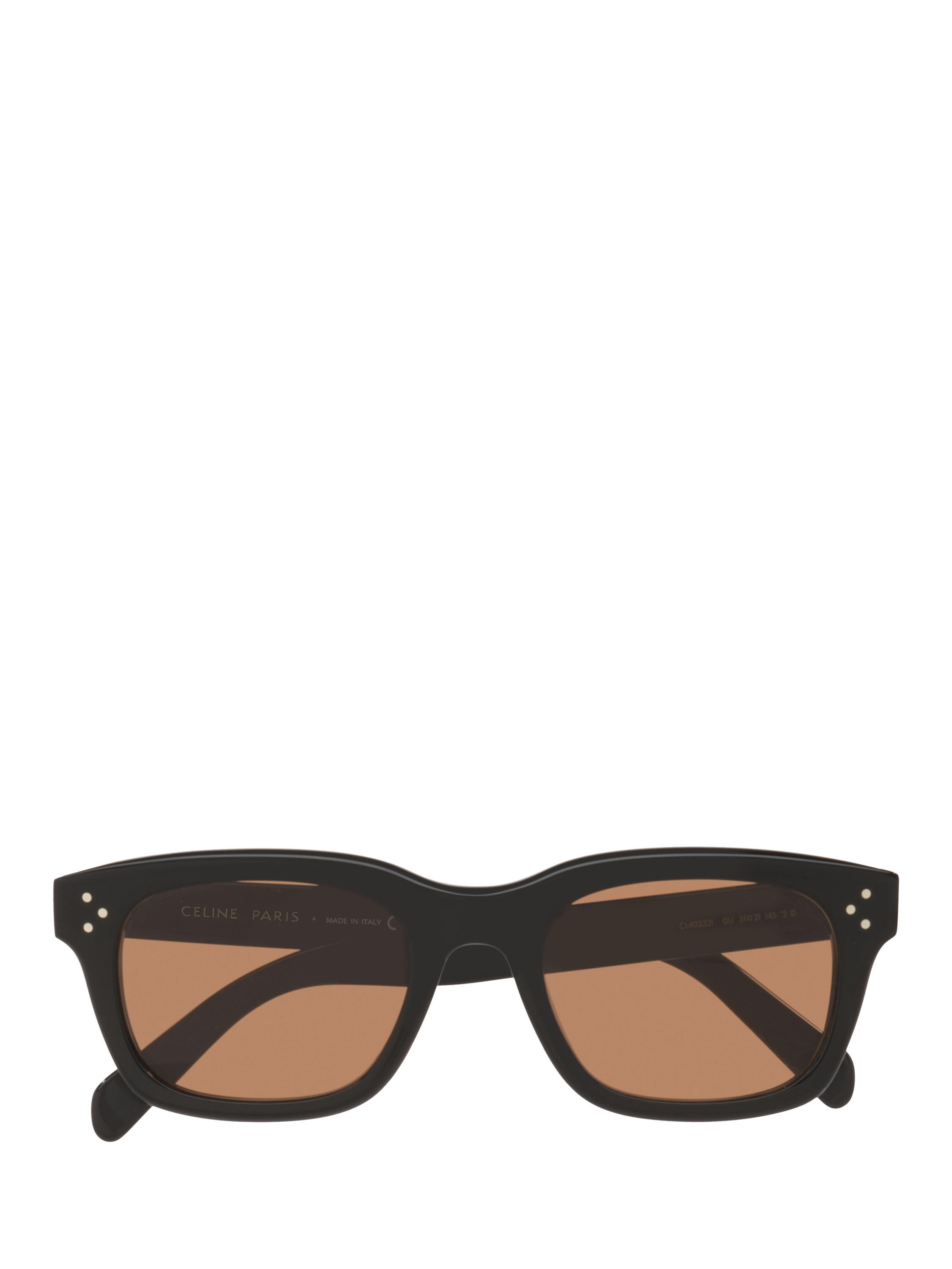 Product image 5 of 5, which shows Celine CL000521 Women's D-Frame Sunglasses, Black/Brown