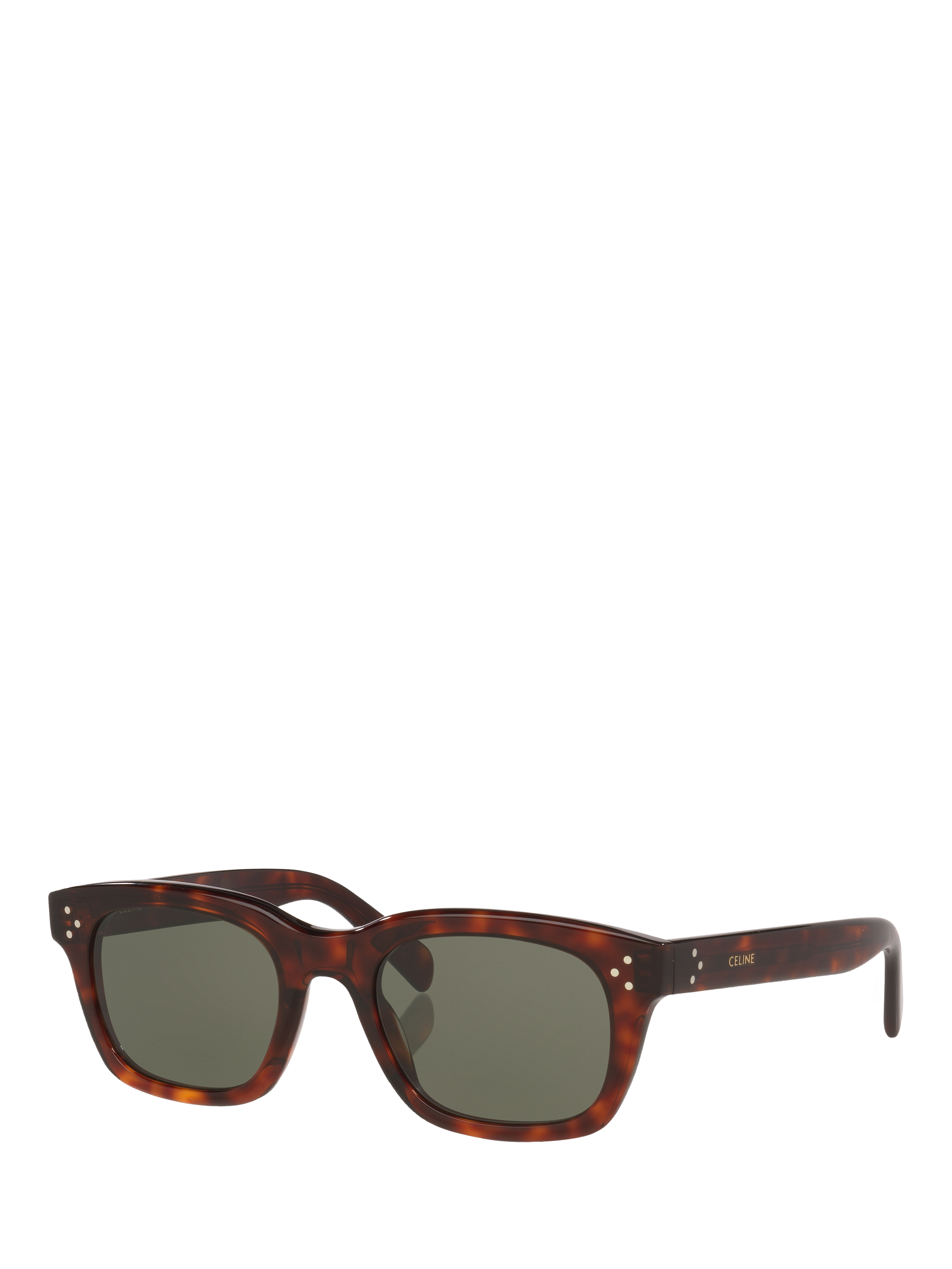 Product image 1 of 5, which shows Celine CL000521 Women's D-Frame Sunglasses, Black Tortoise/Grey