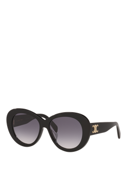 Celine CL000571 Unisex Gradient Butterfly Sunglasses, Black, Black
