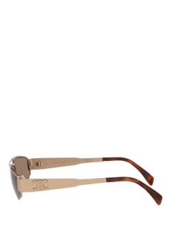 Celine CL000572 Unisex Irregular Sunglasses - view 2, Pink Gold/Brown
