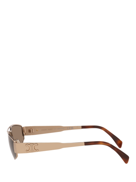 Celine CL000572 Unisex Irregular Sunglasses - view 2, Pink Gold/Brown