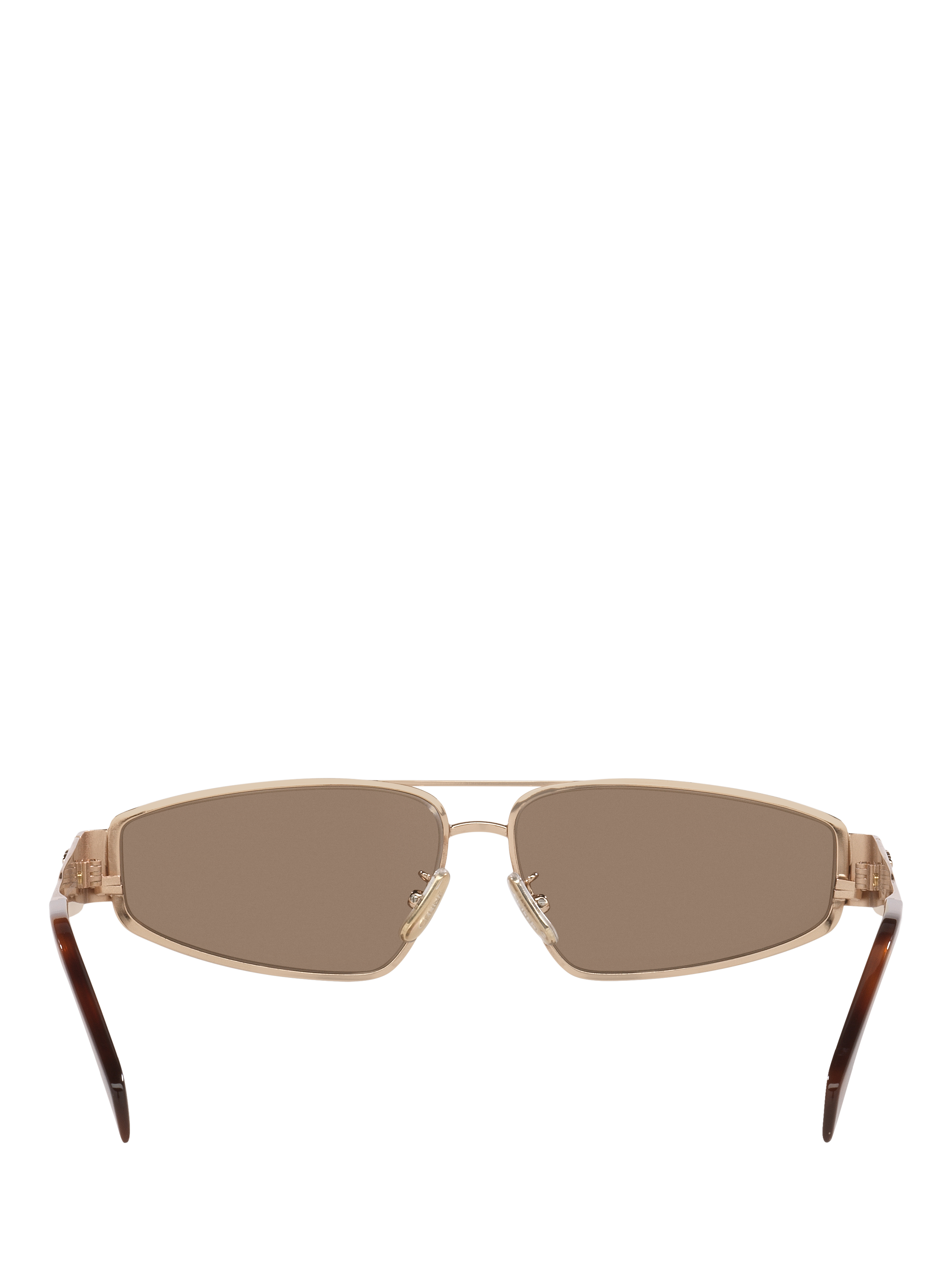Product image 3 of 4, which shows Celine CL000572 Unisex Irregular Sunglasses, Pink Gold/Brown