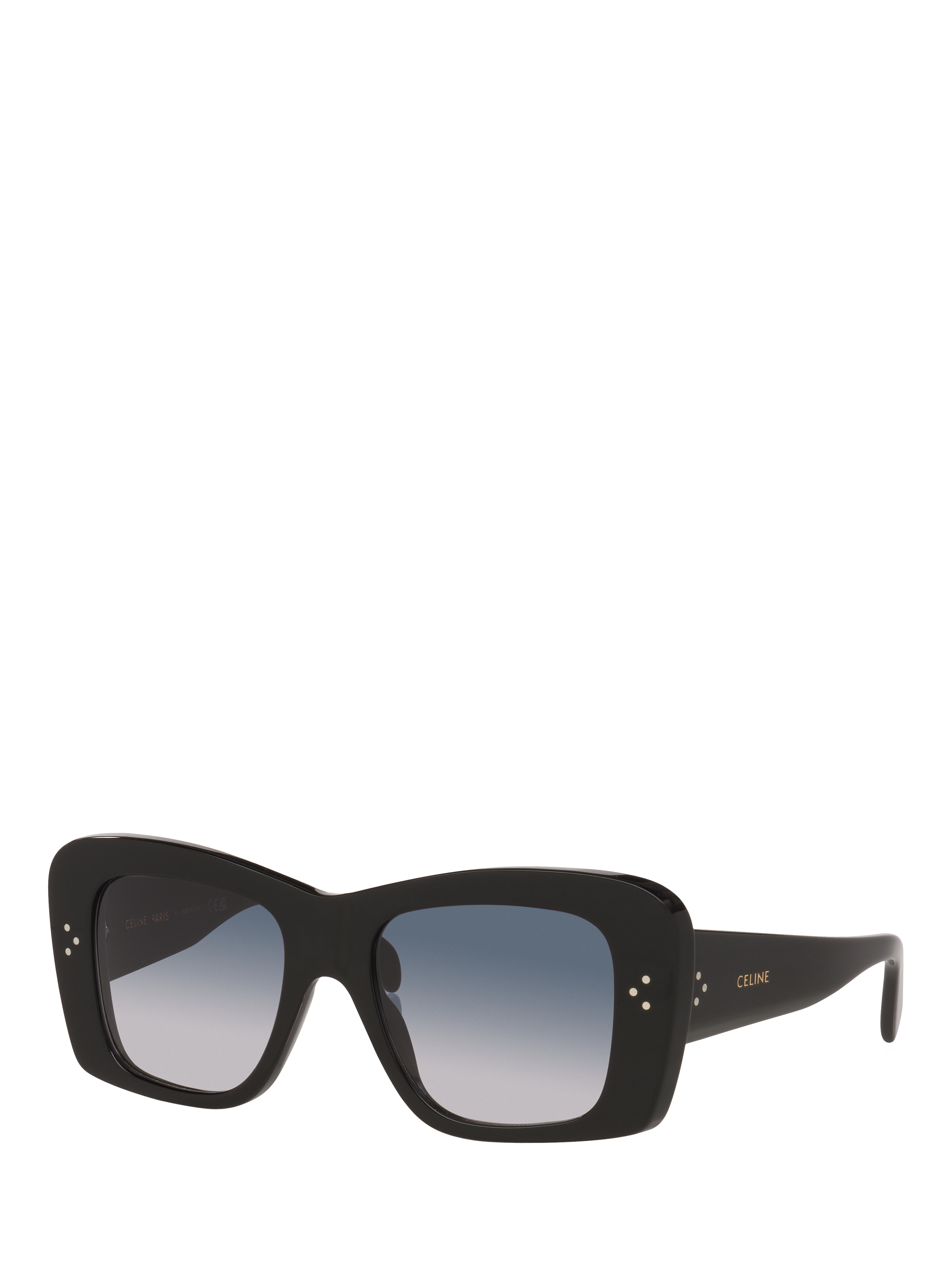 Product image 1 of 5, which shows Celine CL000576 Women's Gradient Irregular Sunglasses, Black