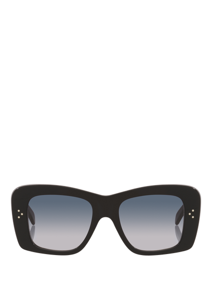 Celine CL000576 Women's Gradient Irregular Sunglasses, Black - view 2, Black