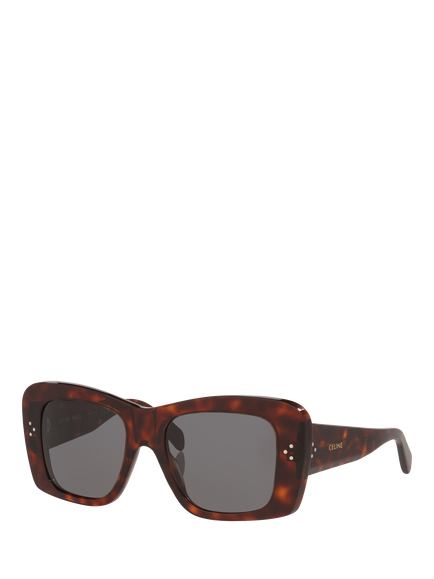 Celine CL000576 Women's Irregular Sunglasses, Brown, Brown