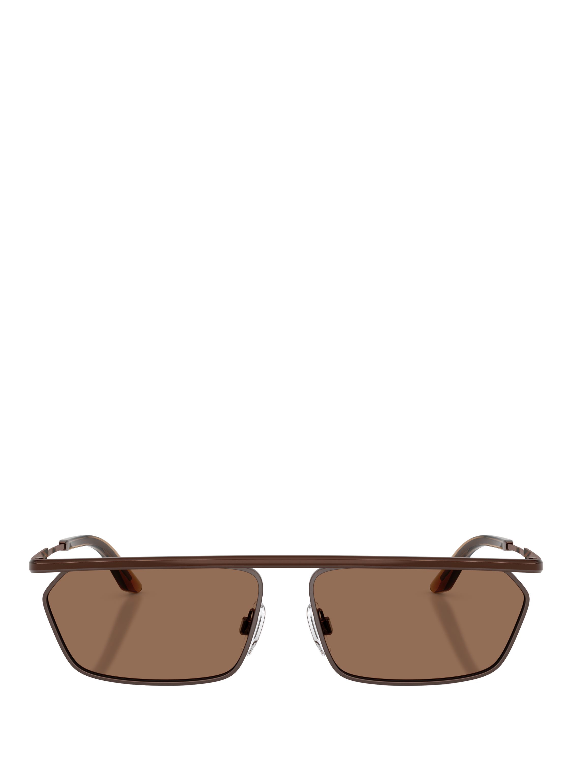 Product image 2 of 4, which shows Dolce & Gabbana DG2327 Men's Rectangular Sunglasses, Matte Brown/Brown