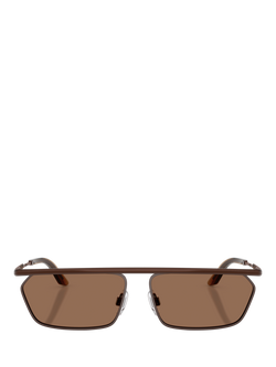 Dolce & Gabbana DG2327 Men's Rectangular Sunglasses, Matte Brown/Brown - view 2, Matte Brown/Brown