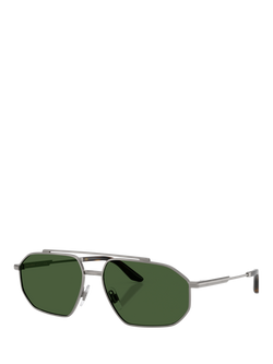Dolce & Gabbana DG2328 Men's Aviator Sunglasses, Gunmetal/Green