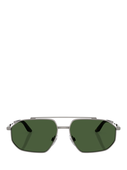 Dolce & Gabbana DG2328 Men's Aviator Sunglasses - view 2, Gunmetal/Green