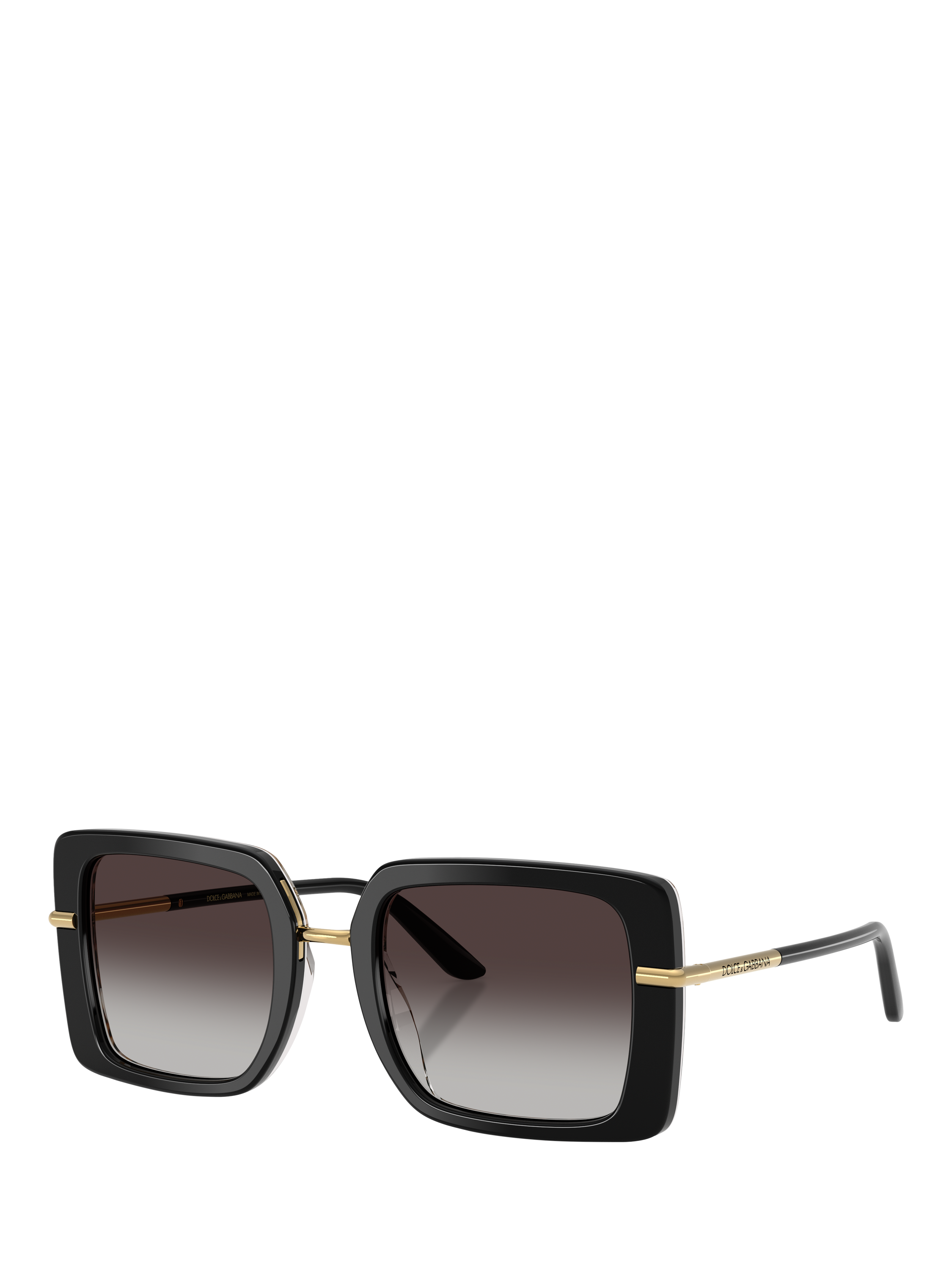 Product image 1 of 5, which shows Dolce & Gabbana DG4491 Women's Square Sunglasses, Black/Grey Gradient