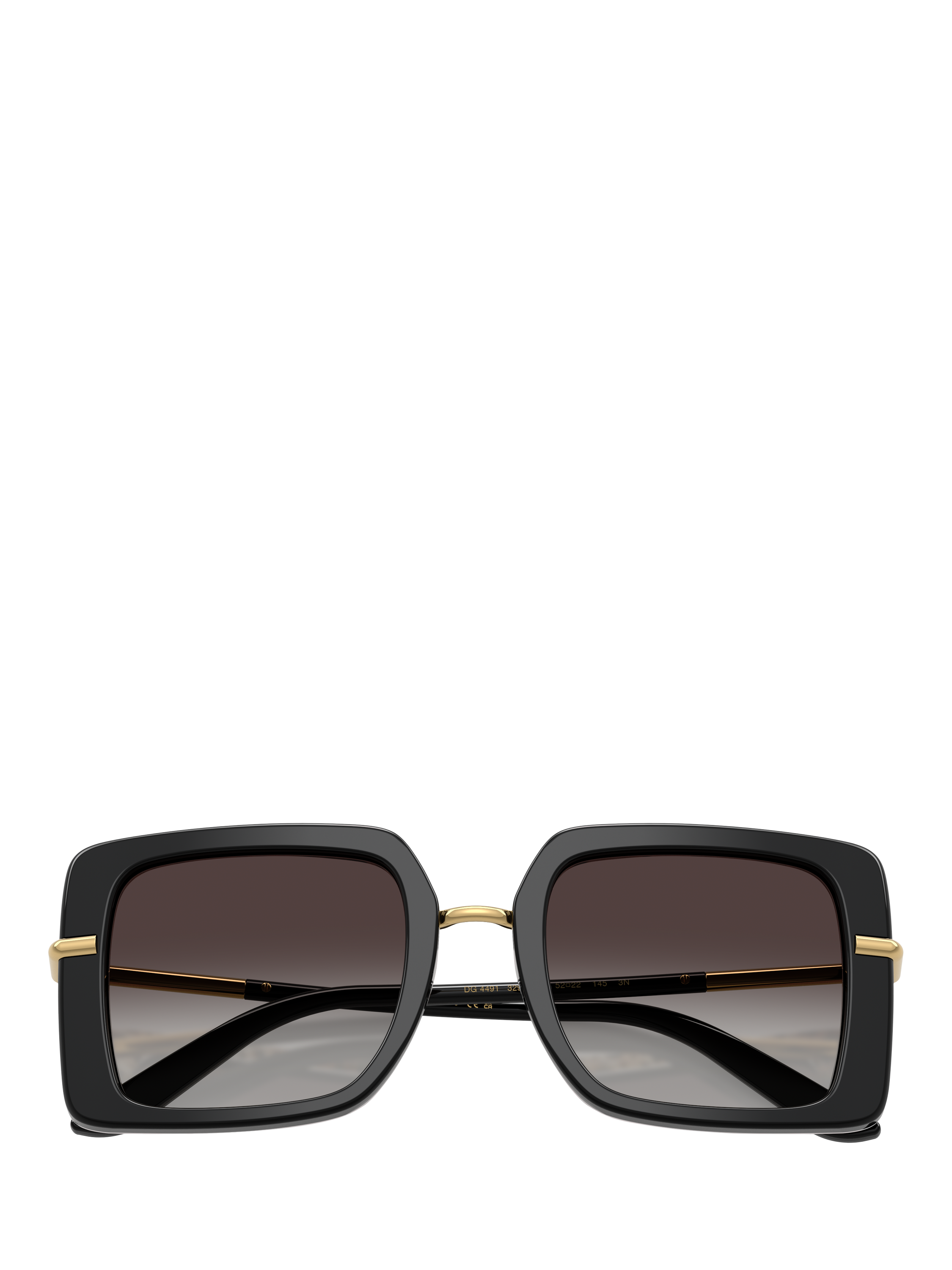Product image 5 of 5, which shows Dolce & Gabbana DG4491 Women's Square Sunglasses, Black/Grey Gradient