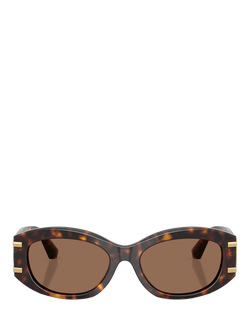 Dolce & Gabbana DG4502 Women's Oval Sunglasses, Havana/Brown - view 2, Havana/Brown