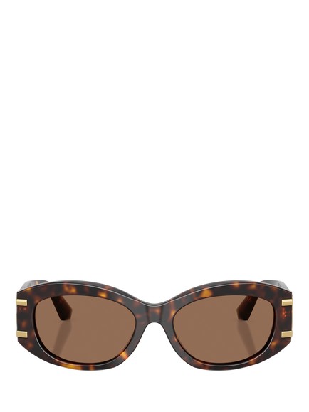 Dolce & Gabbana DG4502 Women's Oval Sunglasses, Havana/Brown - view 2, Havana/Brown