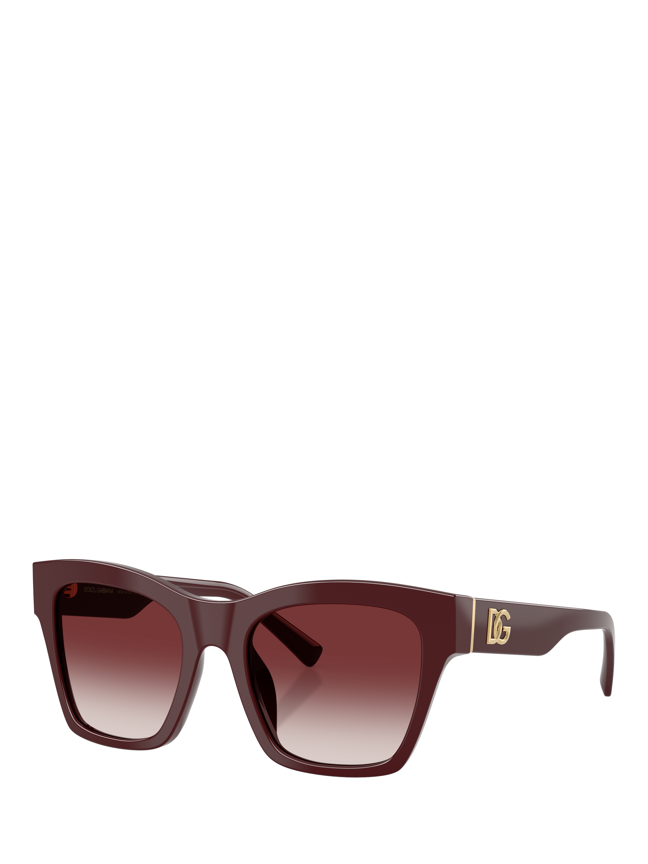 Product image 1 of 5, which shows Dolce & Gabbana DG4512 Women's Square Sunglasses, Bordeaux/Red Gradient