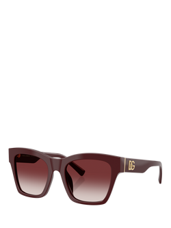 Dolce & Gabbana DG4512 Women's Square Sunglasses, Bordeaux/Red Gradient, Bordeaux/Red Gradient