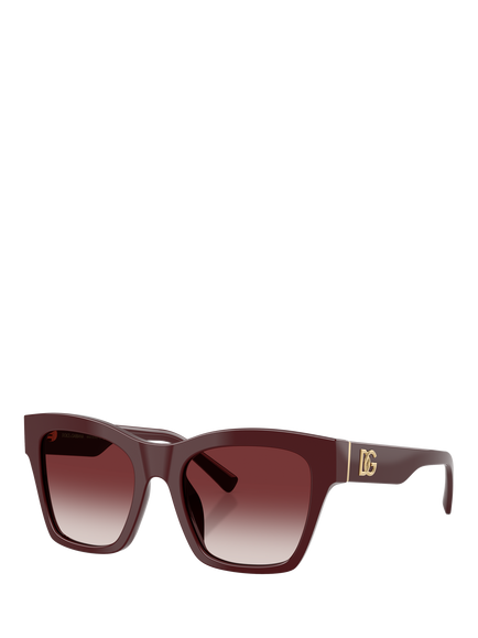 Dolce & Gabbana DG4512 Women's Square Sunglasses, Bordeaux/Red Gradient, Bordeaux/Red Gradient