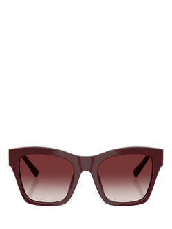 Dolce & Gabbana DG4512 Women's Square Sunglasses, Bordeaux/Red Gradient - view 2, Bordeaux/Red Gradient