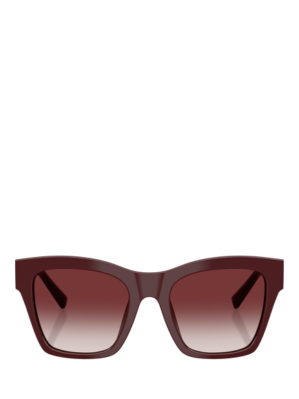 Dolce & Gabbana DG4512 Women's Square Sunglasses, Bordeaux/Red Gradient - view 2, Bordeaux/Red Gradient