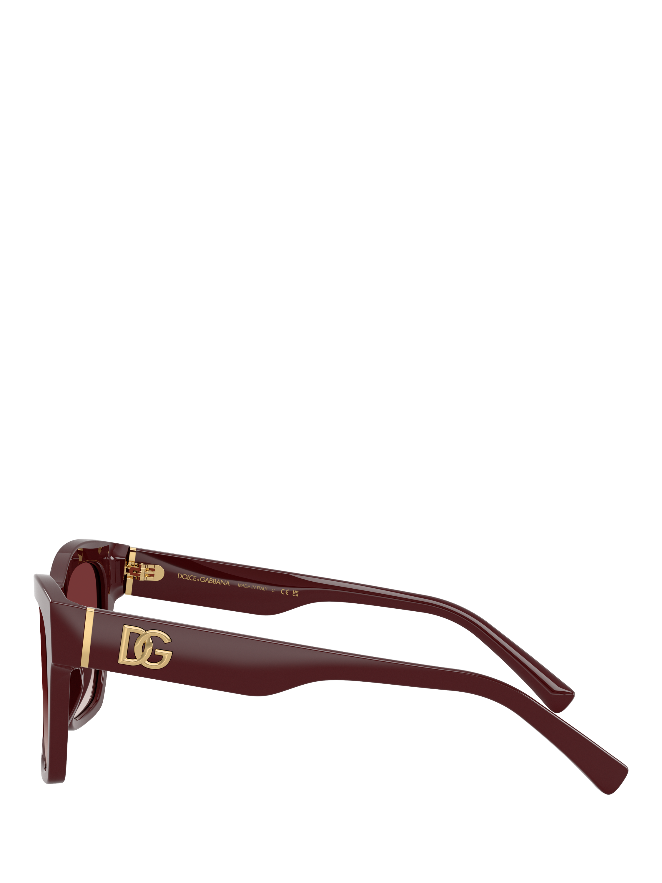 Product image 3 of 5, which shows Dolce & Gabbana DG4512 Women's Square Sunglasses, Bordeaux/Red Gradient