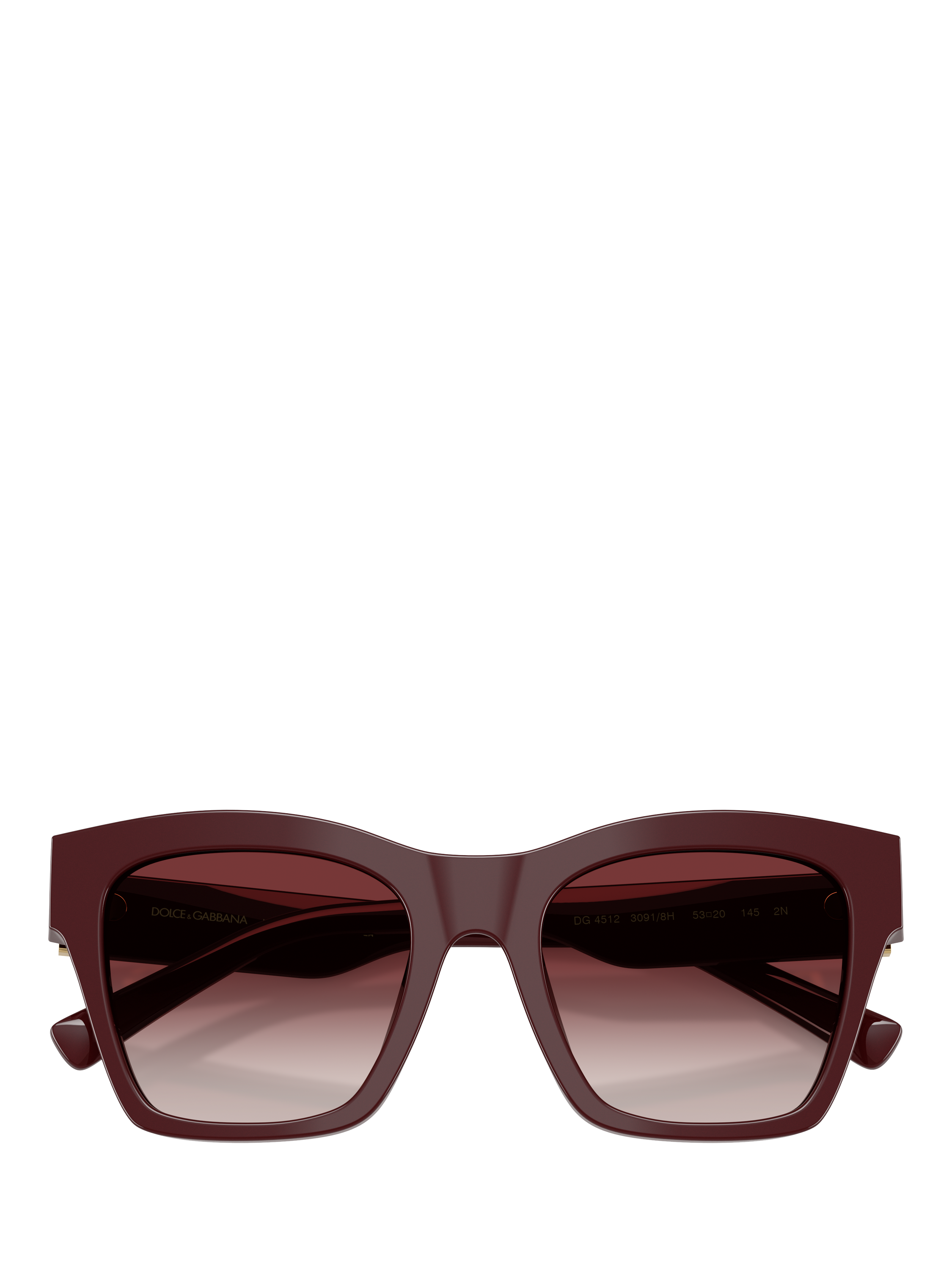 Product image 5 of 5, which shows Dolce & Gabbana DG4512 Women's Square Sunglasses, Bordeaux/Red Gradient