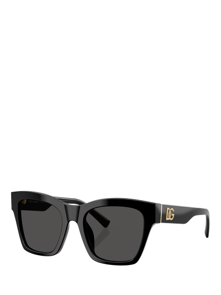 Dolce & Gabbana DG4512 Women's Square Sunglasses, Black/Grey, Black/Grey