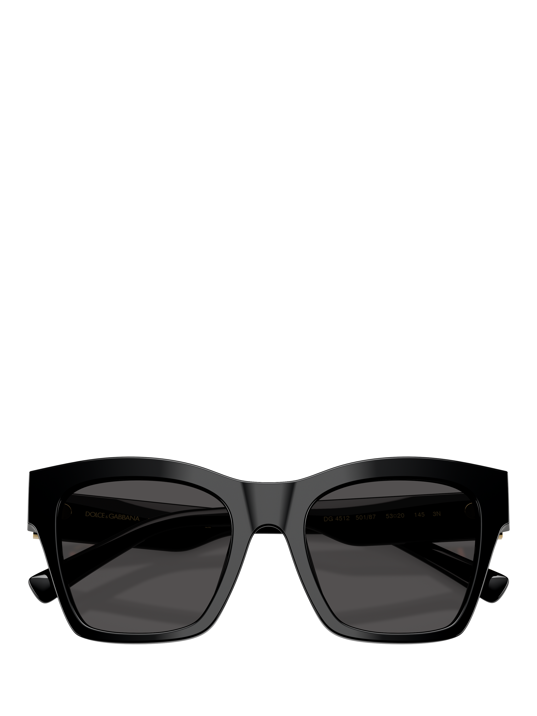 Product image 5 of 5, which shows Dolce & Gabbana DG4512 Women's Square Sunglasses, Black/Grey