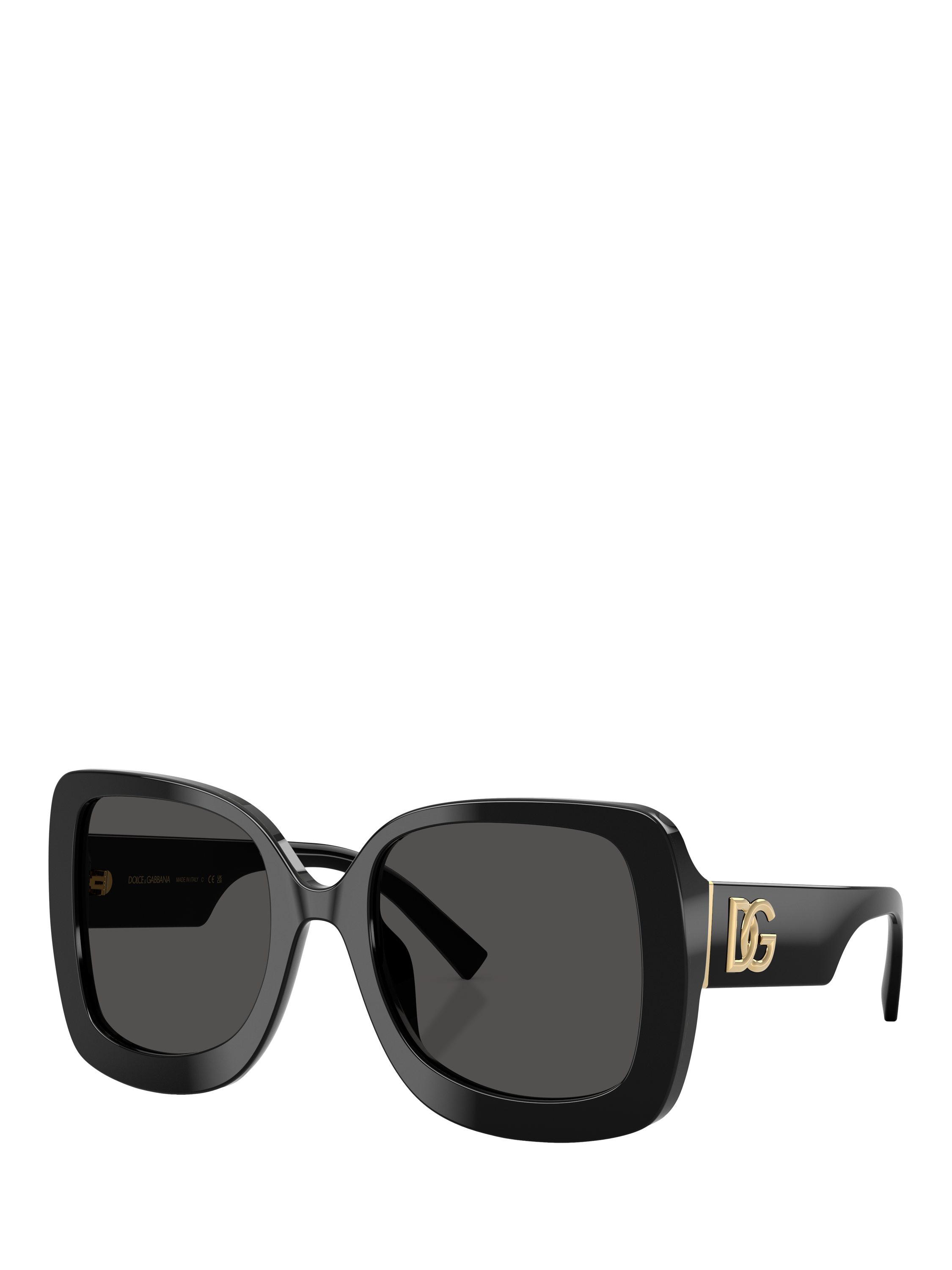 Product image 1 of 5, which shows Dolce & Gabbana DG45135 Women's Square Sunglasses, Black/Grey