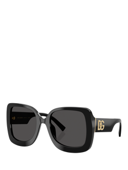 Dolce & Gabbana DG45135 Women's Square Sunglasses, Black/Grey, Black/Grey