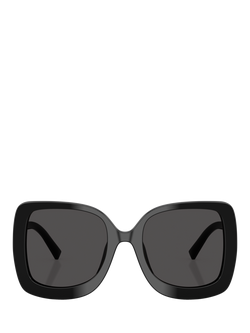 Dolce & Gabbana DG45135 Women's Square Sunglasses, Black/Grey - view 2, Black/Grey