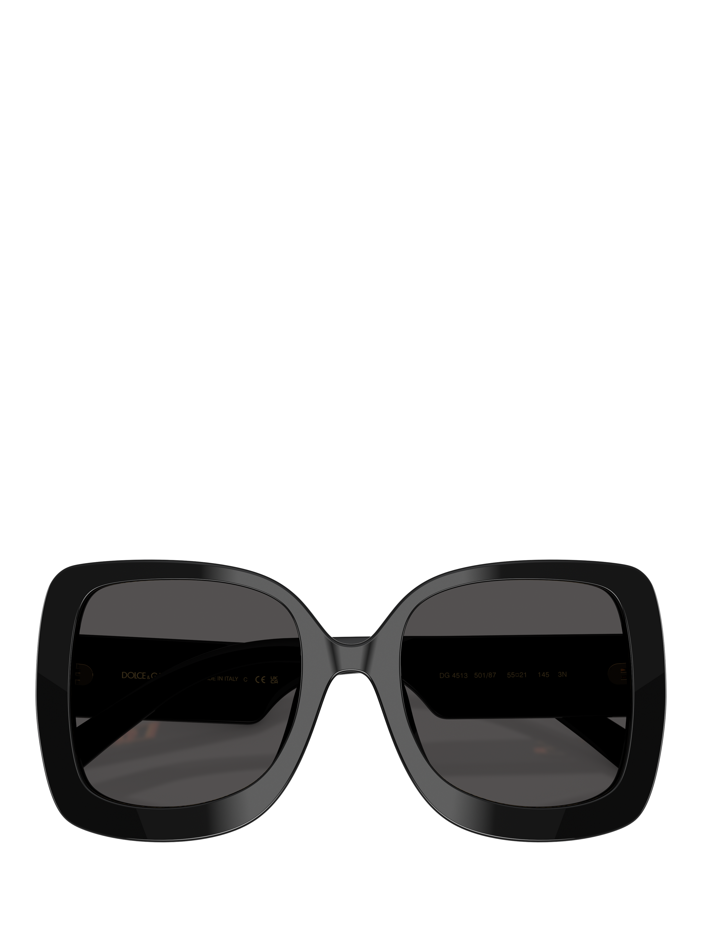 Product image 5 of 5, which shows Dolce & Gabbana DG45135 Women's Square Sunglasses, Black/Grey
