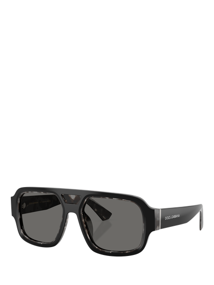 Dolce & Gabbana DG4516 Men's Square Sunglasses, Black/Grey, Black/Grey
