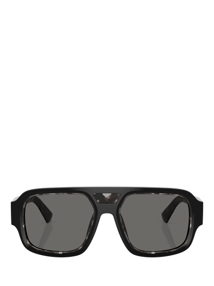 Dolce & Gabbana DG4516 Men's Square Sunglasses, Black/Grey - view 2, Black/Grey