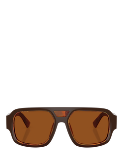 Dolce & Gabbana DG4516 Men's Square Sunglasses, Dark Brown/Brown - view 2, Dark Brown/Brown