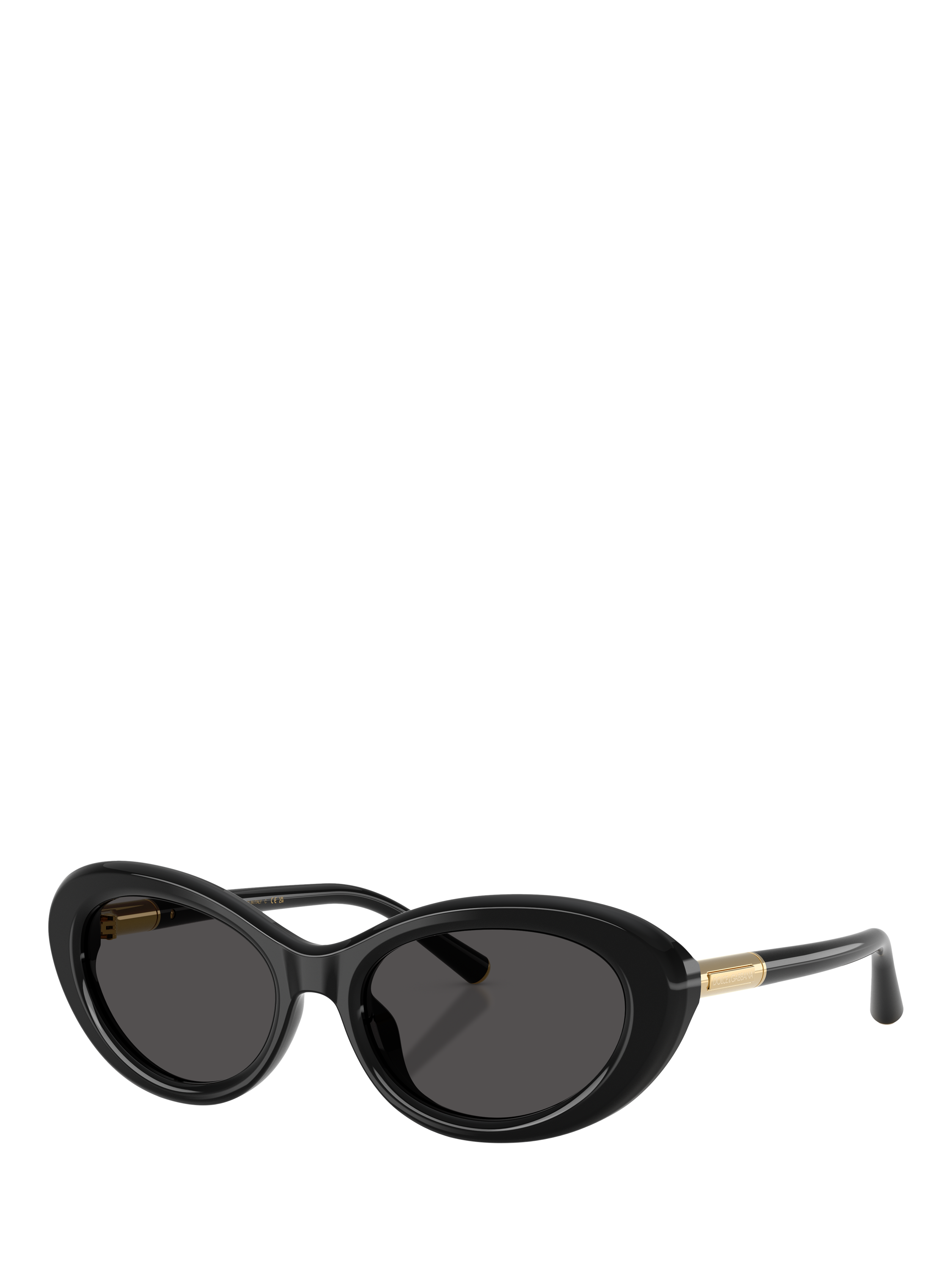 Product image 1 of 4, which shows Dolce & Gabbana DG4519 Women's Oval Sunglasses, Black/Grey