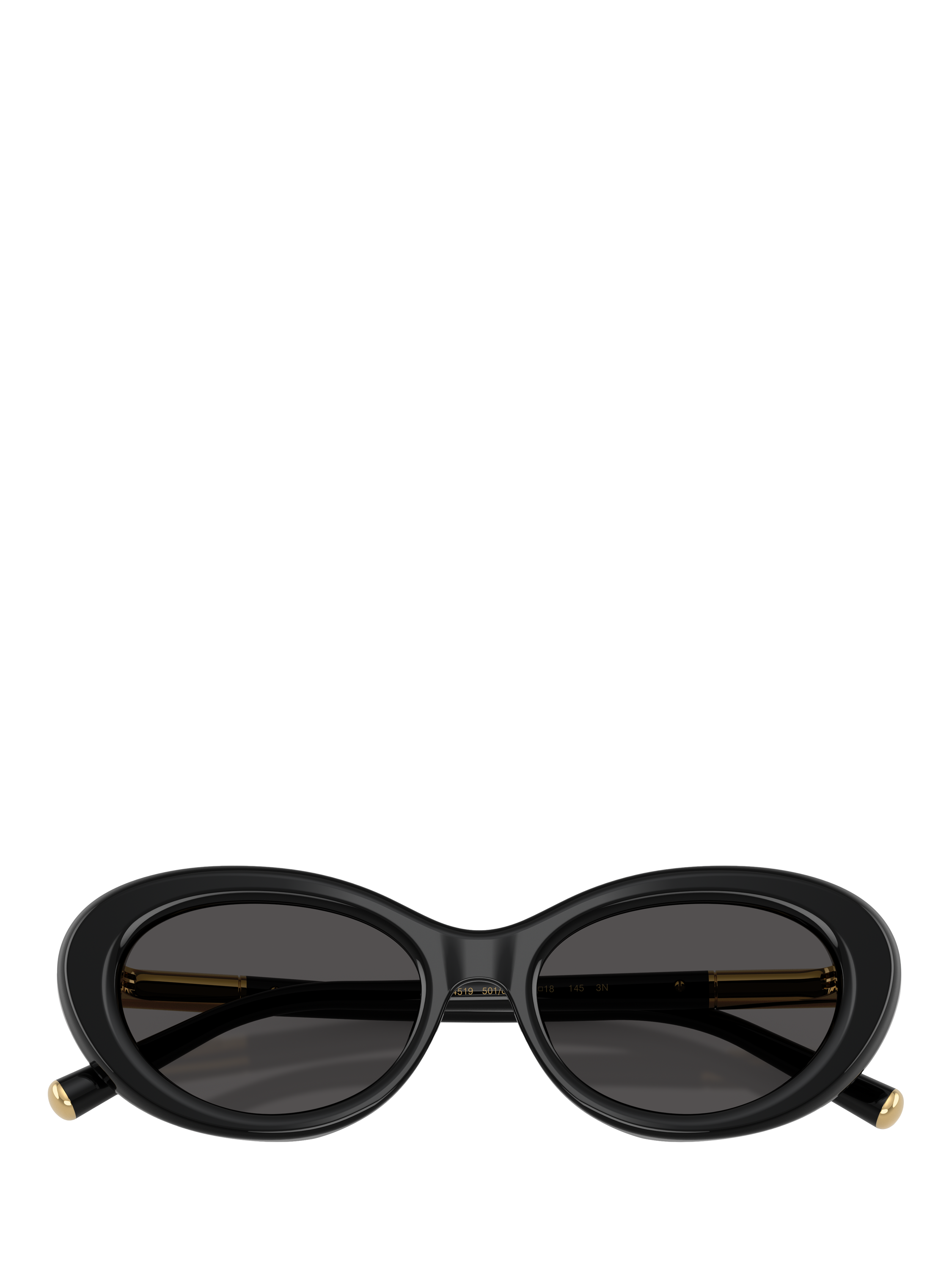 Product image 4 of 4, which shows Dolce & Gabbana DG4519 Women's Oval Sunglasses, Black/Grey