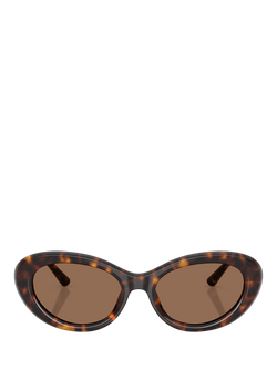 Dolce & Gabbana DG4519 Women's Oval Sunglasses - view 2, Havana/Brown