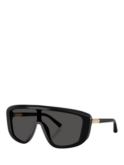 Dolce & Gabbana DG4520 Men's Rectangular Sunglasses, Black, Black