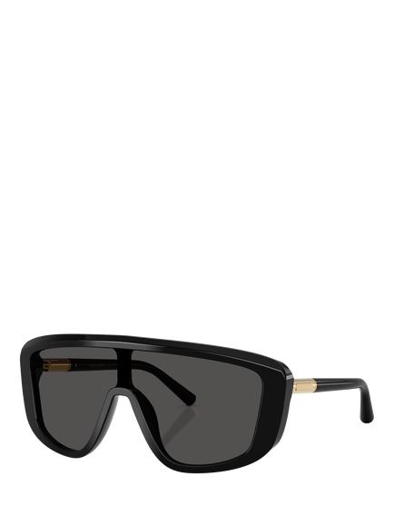 Dolce & Gabbana DG4520 Men's Rectangular Sunglasses, Black, Black