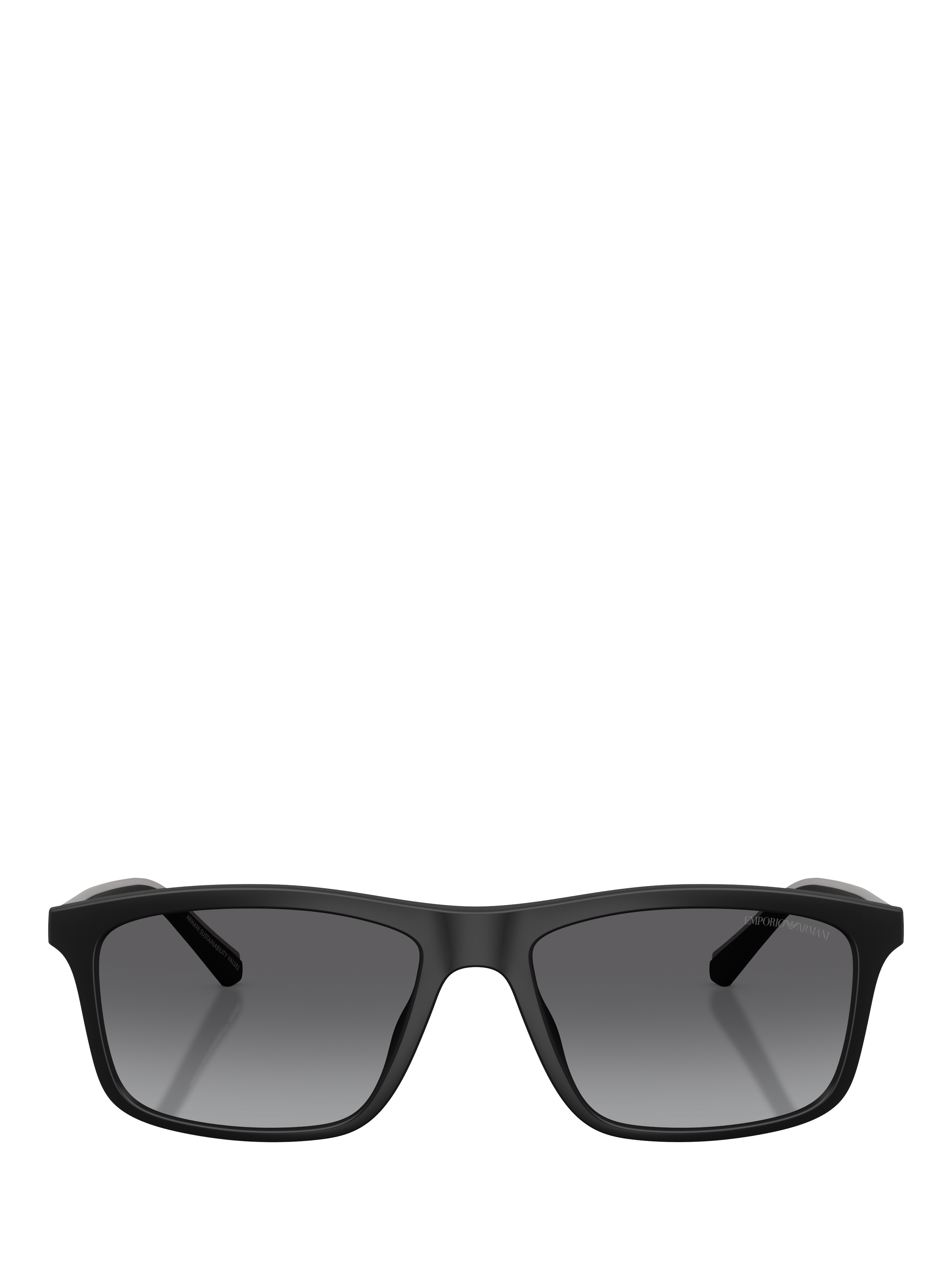 Product image 2 of 5, which shows Emporio Armani EA4257 Men's Rectangular Sunglasses, Matte Black/Grey Gradient