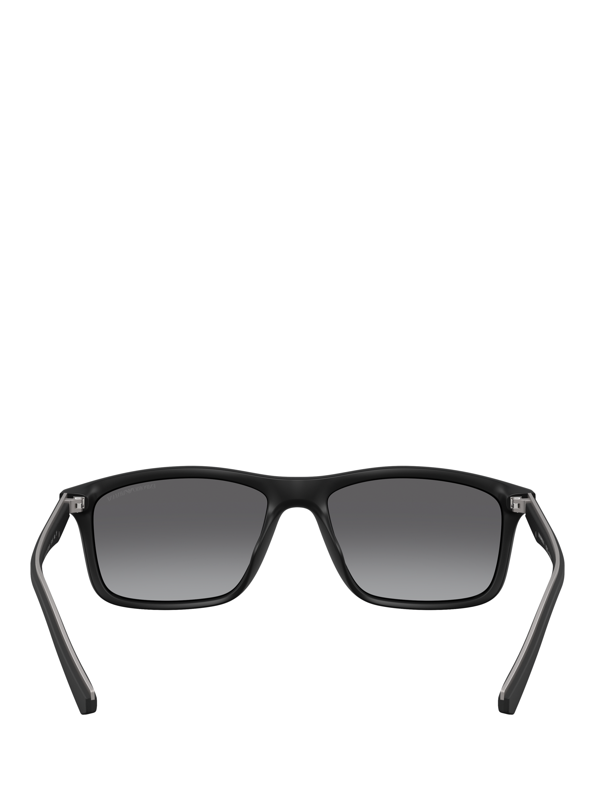 Product image 4 of 5, which shows Emporio Armani EA4257 Men's Rectangular Sunglasses, Matte Black/Grey Gradient
