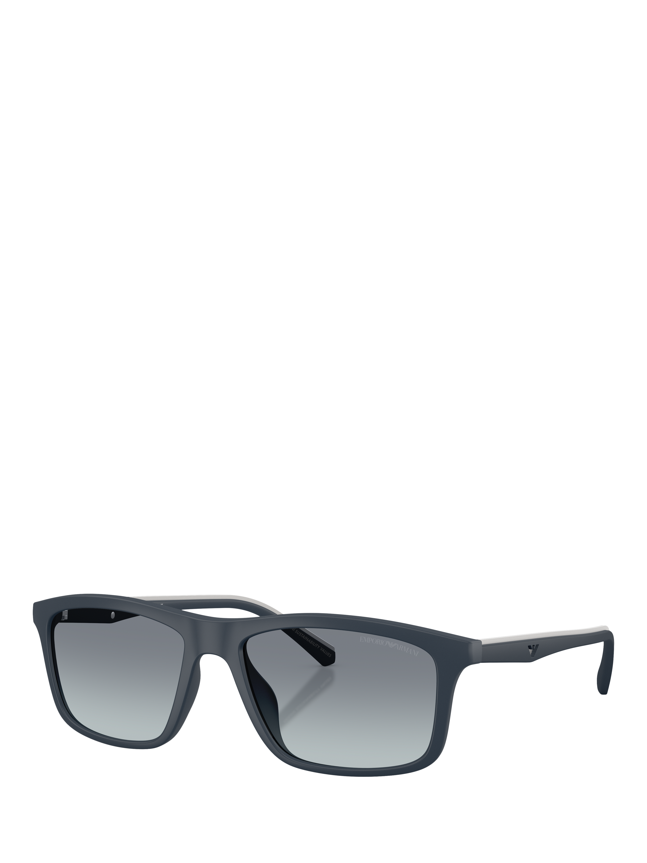 Product image 1 of 5, which shows Emporio Armani EA4257 Men's Rectangular Sunglasses, Matte Blue/Blue Gradient