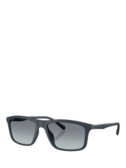 Emporio Armani EA4257 Men's Rectangular Sunglasses, Matte Blue/Blue Gradient, Matte Blue/Blue Gradient