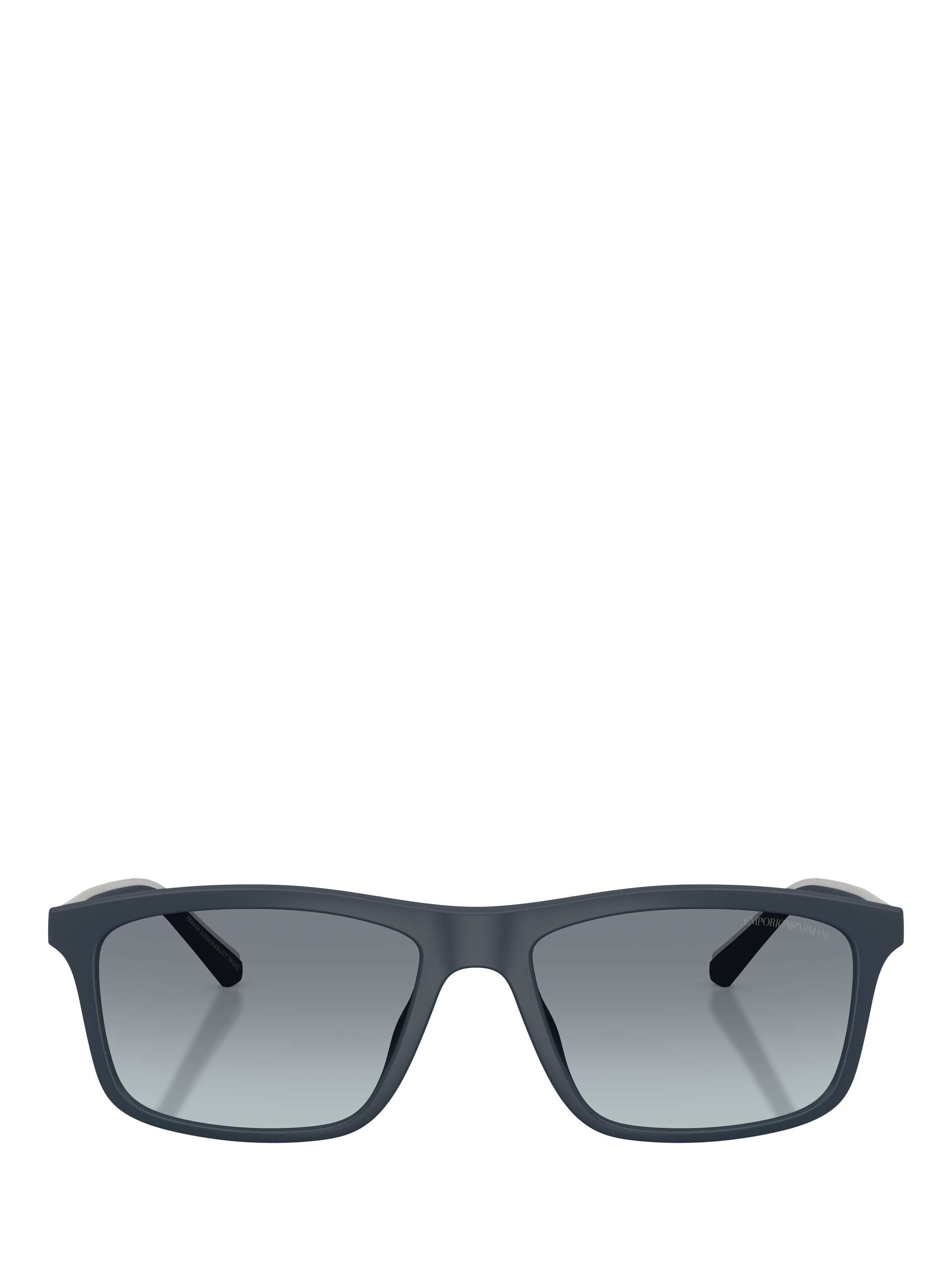 Product image 2 of 5, which shows Emporio Armani EA4257 Men's Rectangular Sunglasses, Matte Blue/Blue Gradient
