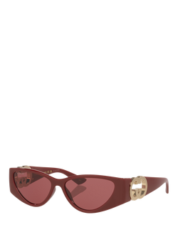 Gucci GC002604 Women's Cat Eye Sunglasses, Burgundy